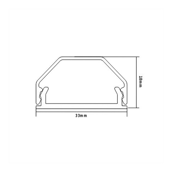 ROLINE 19.08.3110 Canaleta de Aluminio Blanca 33 mm ROLINE 19.08.3110 Canaleta de Aluminio Blanca 33 mm
