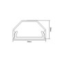 ROLINE 19.08.3110 Canaleta de Aluminio Blanca 33 mm