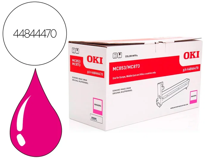 Oki Unidad de tambor 44844470 Magenta para MC853/MC873/MC883 series Oki Unidad de tambor 44844470 Magenta para MC853/MC873/MC883 series