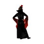 Disfraz de Vampiresa Negro con Sombrero para Niña 5-6 Años