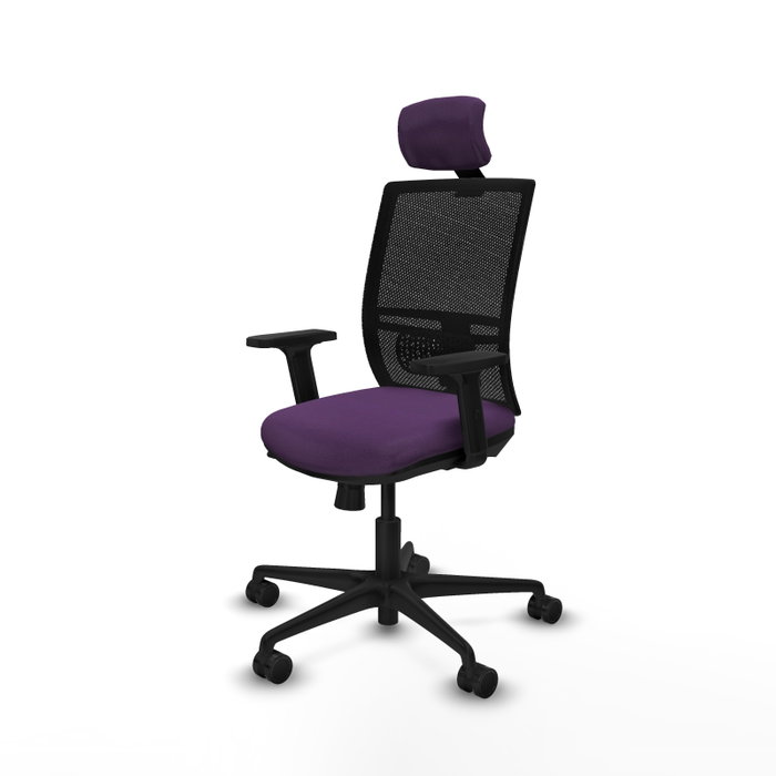 PIQUERAS Y CRESPO Silla de oficina Yunquera Morada con Mecanismo Sincro/Traslack