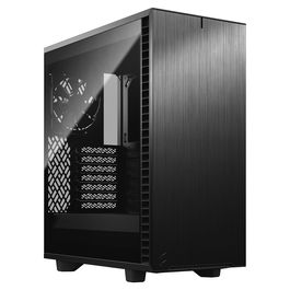 Fractal Design Define 7 Compact Black Midi Tower para PC ATX, Micro-ATX, Micro-ITX, Aluminio y Acero, Hogar/Oficina