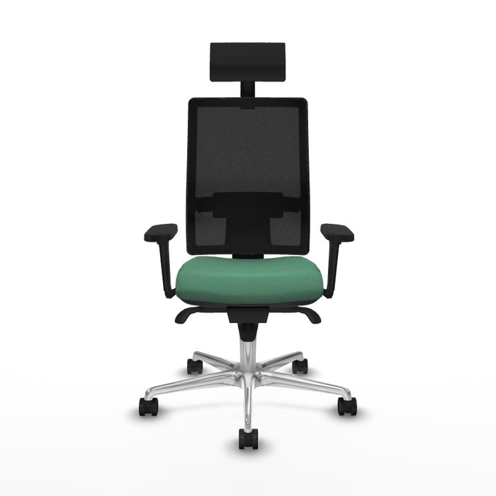 PIQUERAS Y CRESPO Silla de oficina Horna con mecanismo Sincro, Verde esmeralda y Negro