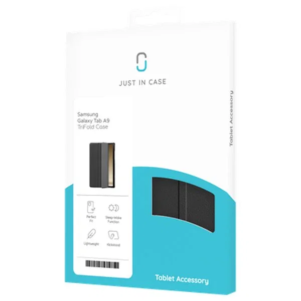 Just in Case 8311788 Funda Tablet Folio Negro para Samsung Galaxy Tab A9 22.1 cm (8.7") Tri-fold con Protección y Cierre Magnético