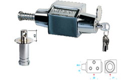 KEYMAT Cerradura de Seguridad T-8 Tubular con 3 Tornillos