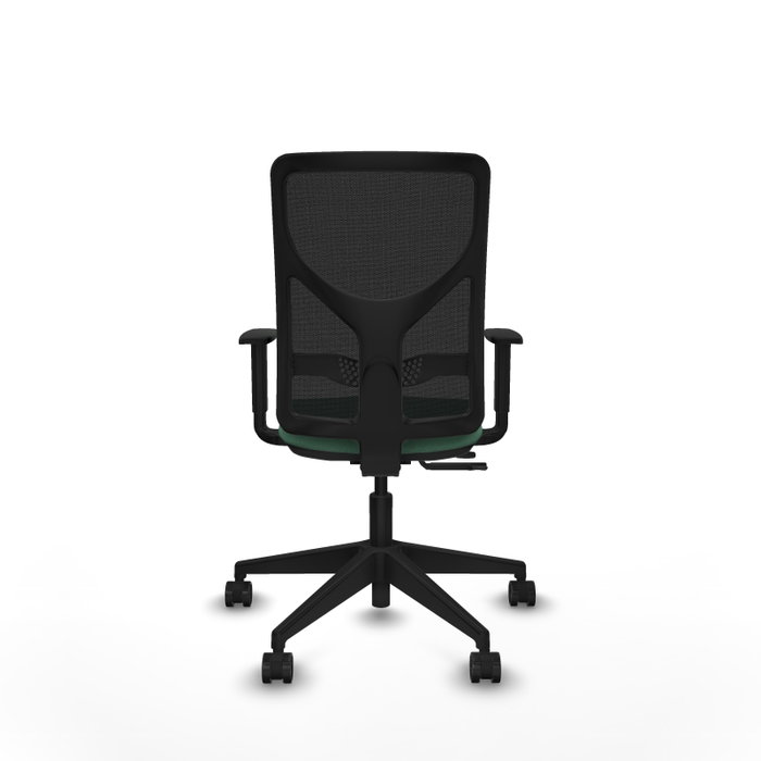 Silla de oficina Motilla con mecanismo Sincro/Traslack tapizada con Tela color Verde esmeralda y malla color Negro. Equipada con lumbar 1D, Brazos 1D y Ruedas 65mm nailon Silla de oficina Motilla con mecanismo Sincro/Traslack tapizada con Tela color Verde esmeralda y malla color Negro. Equipada con lumbar 1D, Brazos 1D y Ruedas 65mm nailon