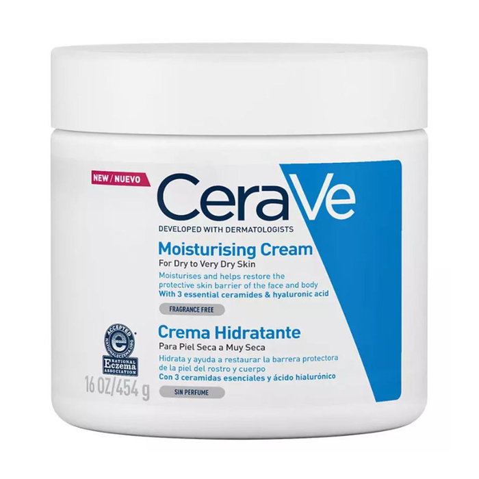Cerave Crema Hidratante para Rostro y Cuerpo con Ácido Hialurónico y Ceramidas 454 g