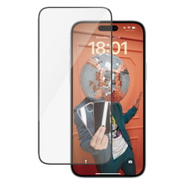 PanzerGlass Protector de Pantalla para Apple iPhone 15 Plus con EasyAligner, Marco Negro