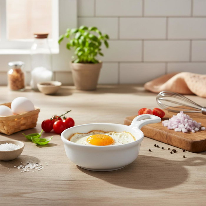 Quid Mini Sartén Porcelana Select 8,5 cm Blanco