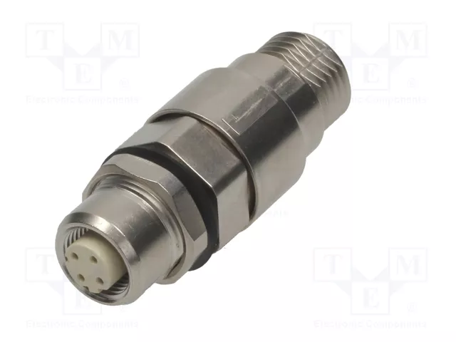 HARTING Adaptador recto de 4 pines para conducto código D-Ethernet M12