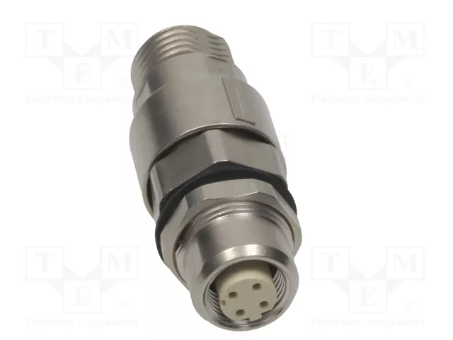 HARTING Adaptador recto de 4 pines para conducto código D-Ethernet M12