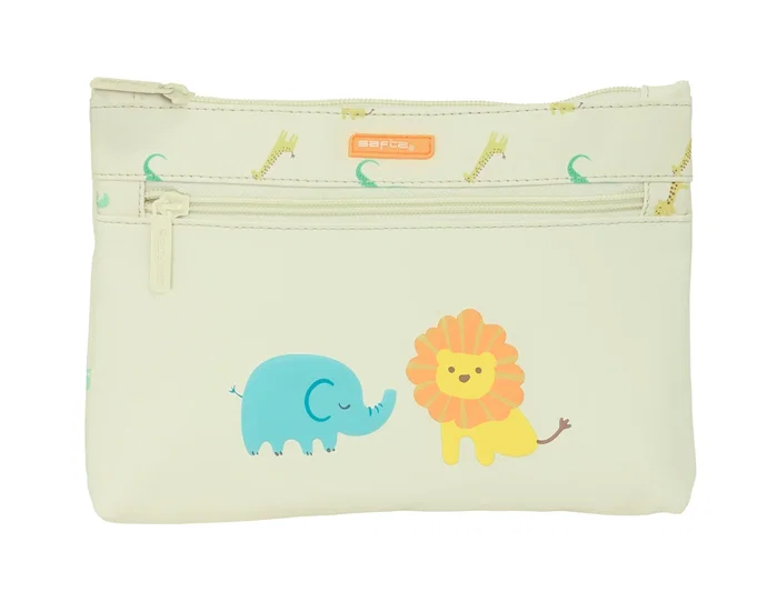 Safta Portatodo Preescolar Selva con Doble Cremallera
