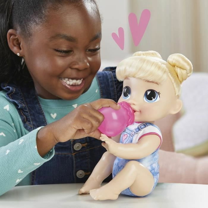 Baby Alive Harper Hugs Crawling, muñeca electrónica de 27 cm con cabello rubio