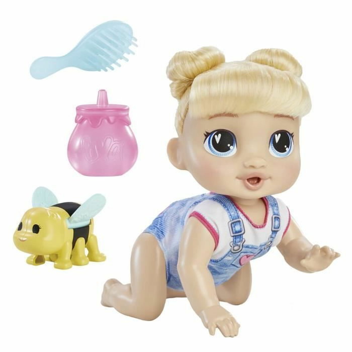Baby Alive Harper Hugs Crawling, muñeca electrónica de 27 cm con cabello rubio