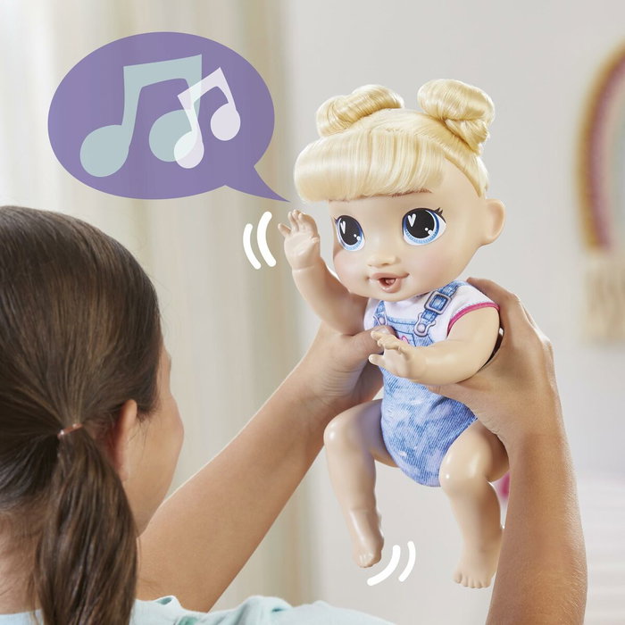 Baby Alive Harper Hugs Crawling, muñeca electrónica de 27 cm con cabello rubio