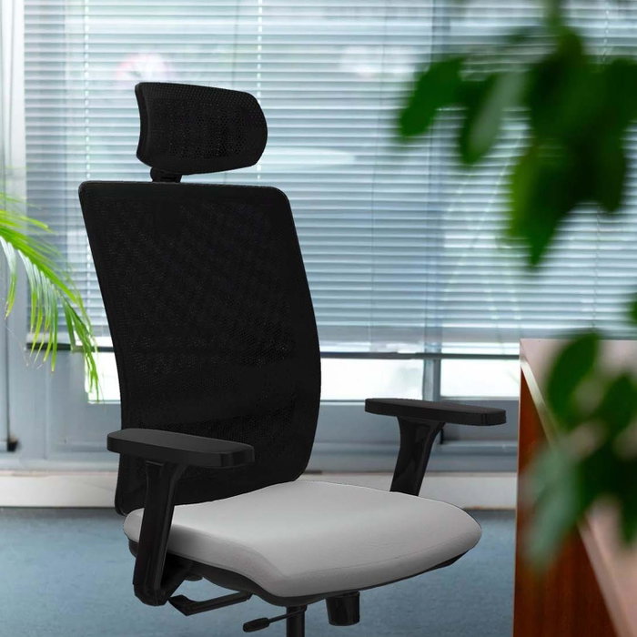PIQUERAS Y CRESPO Silla de oficina Haches con mecanismo Sincro/Traslack, Turquesa y Gris
