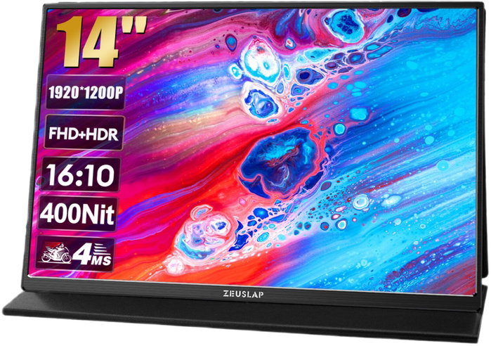 Zeuslap Z14Lite Monitor de 14 pulgadas Full HD IPS 60Hz Black Zeuslap Z14Lite Monitor de 14 pulgadas Full HD IPS 60Hz Black