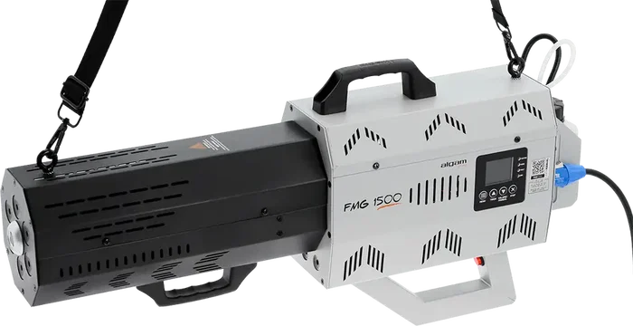 Algamlight Máquina De Humo Portátil RGB 1500W RGBA 48W para Fiesta, Evento, Escenario, Caudal 700m³/min, Proyección 8-10m