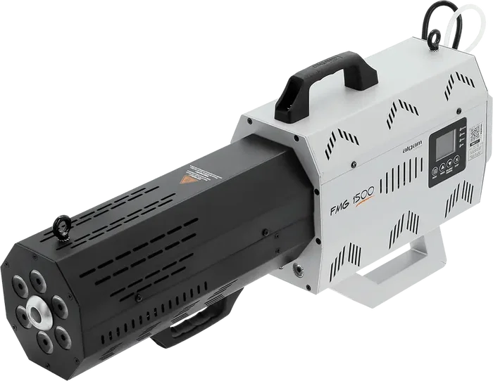 Algamlight Máquina De Humo Portátil RGB 1500W RGBA 48W para Fiesta, Evento, Escenario, Caudal 700m³/min, Proyección 8-10m