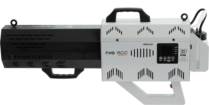 Algamlight Máquina De Humo Portátil RGB 1500W RGBA 48W para Fiesta, Evento, Escenario, Caudal 700m³/min, Proyección 8-10m