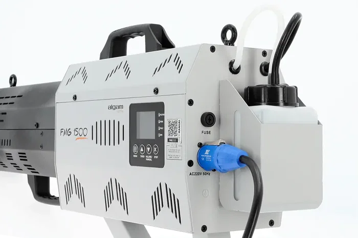 Algamlight Máquina De Humo Portátil RGB 1500W RGBA 48W para Fiesta, Evento, Escenario, Caudal 700m³/min, Proyección 8-10m