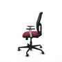 Alfera La mejor silla de oficina calidad con brazos blancos, mecanismo Sincro/Traslack, apoyo lumbar regulable y respaldo fijo