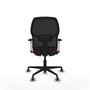 Alfera La mejor silla de oficina calidad con brazos blancos, mecanismo Sincro/Traslack, apoyo lumbar regulable y respaldo fijo