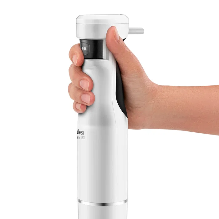 Ufesa Mars 1200 Max Batidora de Mano de Inmersión 1500W Acero Inoxidable y Blanco con Vaso Medidor, 70106095