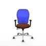 PIQUERAS Y CRESPO Silla de oficina Jorquera Marrón y Azul