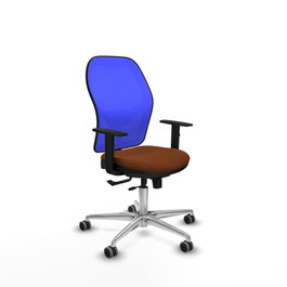 PIQUERAS Y CRESPO Silla de oficina Jorquera Marrón y Azul
