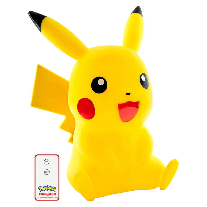 TEKNOFUN Lámpara LED 3D Pikachu Pokémon 40cm Inalámbrica con Botón ON/OFF TEKNOFUN Lámpara LED 3D Pikachu Pokémon 40cm Inalámbrica con Botón ON/OFF