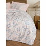 AUCUNE Juego de cama Salmón 100% algodón con funda nórdica y 2 fundas de almohada