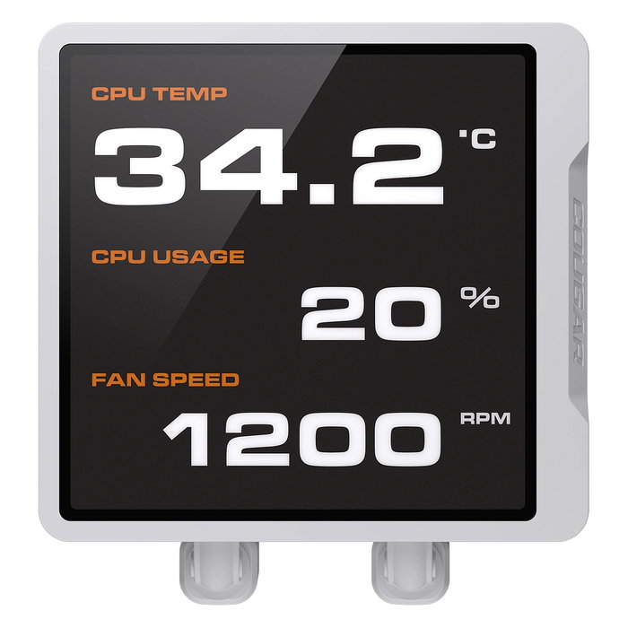 Cougar CGR-PSDVPRGB-W-240 Refrigeración Líquida Todo en Uno, 2x12cm ARGB PWM, Blanco