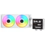 Cougar CGR-PSDVPRGB-W-240 Poseidon VIMEK Pro 240 AIO CPU Liquid Cooling Kit, Radiador 240mm 2x12cm ARGB Blanco, PWM, para Sockets Intel y AMD