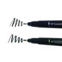 Tombow WS-BHS-2P Blister 2 Rotuladores Base Agua Punta Dura + Blanda Negro