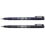 Tombow WS-BHS-2P Blister 2 Rotuladores Base Agua Punta Dura + Blanda Negro