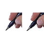 Tombow WS-BHS-2P Blister 2 Rotuladores Base Agua Punta Dura + Blanda Negro