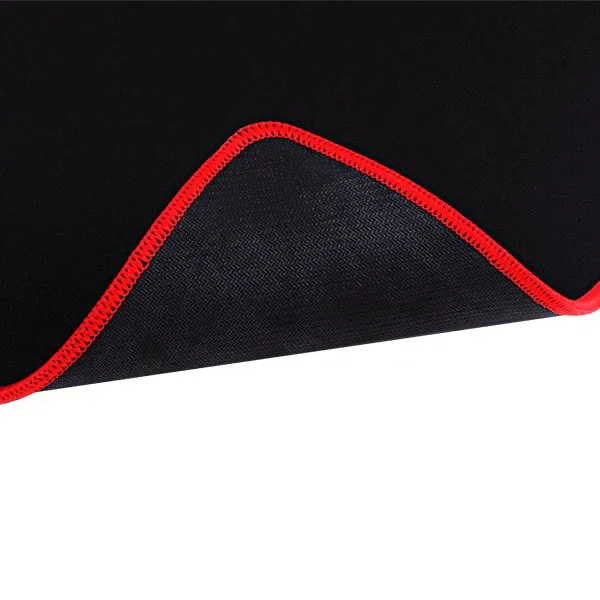 Redragon P003 Suzaku Alfombrilla de Ratón Gaming L (800x300 mm) Tela Superficie, Base Antideslizante, Bordes Rematados - Negro y Rojo