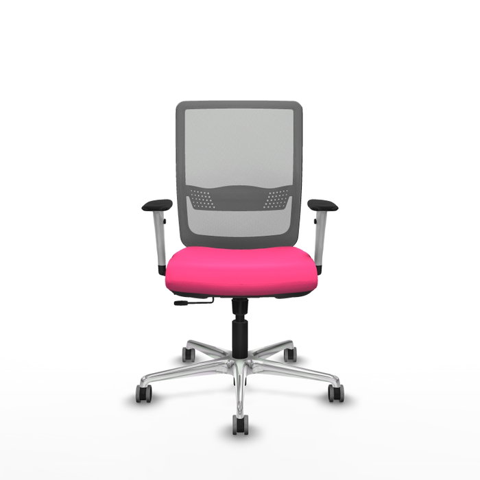 PIQUERAS Y CRESPO Silla de oficina Haches Rosa y Gris