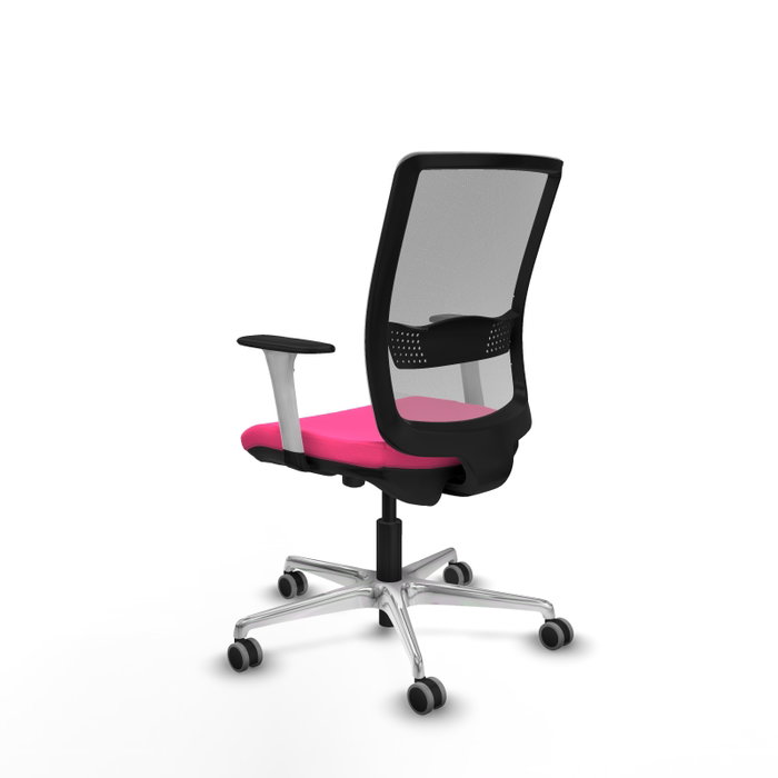 PIQUERAS Y CRESPO Silla de oficina Haches Rosa y Gris