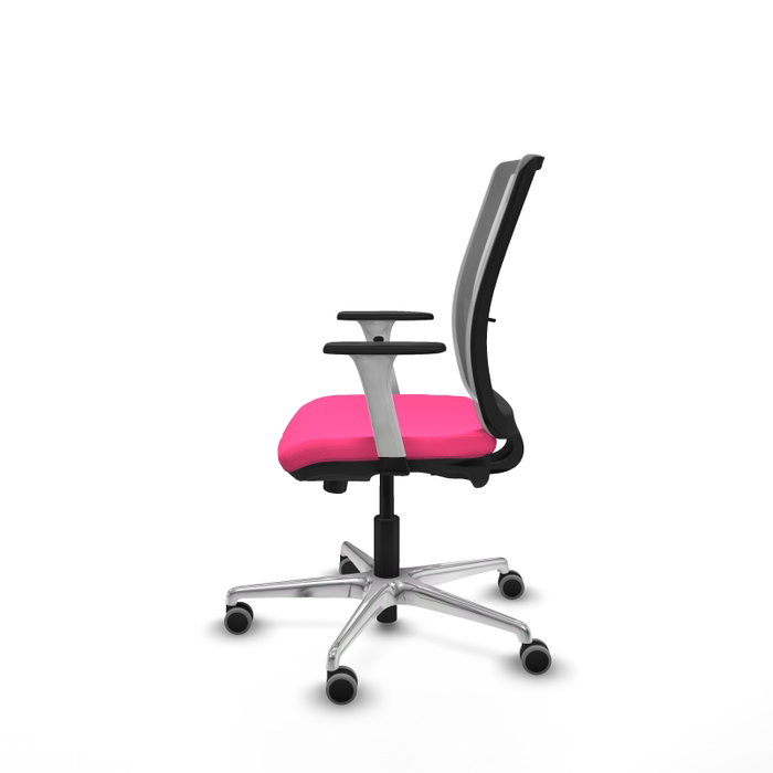 PIQUERAS Y CRESPO Silla de oficina Haches Rosa y Gris