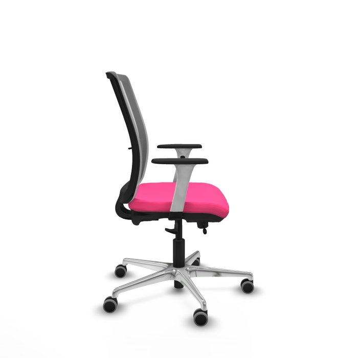 PIQUERAS Y CRESPO Silla de oficina Haches Rosa y Gris