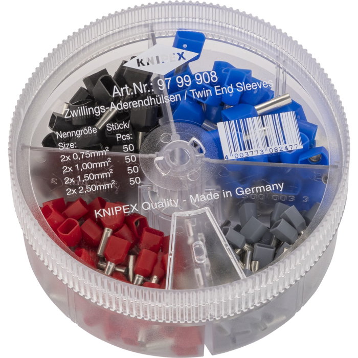 KNIPEX Surtido de terminales dobles para cables KNIPEX Surtido de terminales dobles para cables