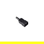 Bachmann Conector Macho IEC320 C20 16A/250VAC Negro para Panel con Conexión por Tornillo
