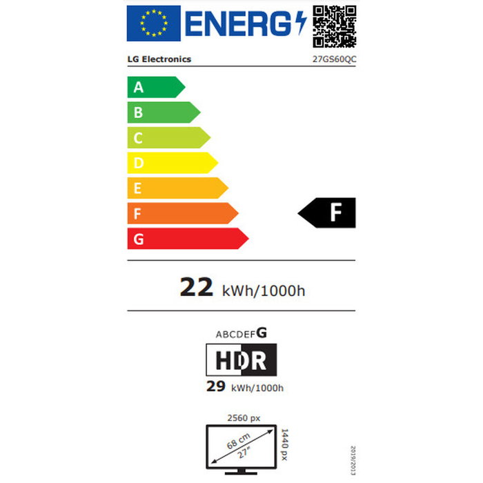LG UltraGear 27GS60QC-B Curvo QHD 180Hz 1ms VA Negro