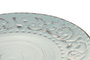 DKD Home Decor Set de 6 Platos Llanos de Gres con Relieve Azul