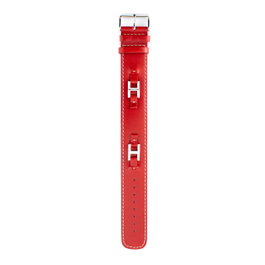 Tommy Hilfiger Correa de Piel Roja con Detalles de Letra H