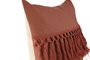 DKD Home Decor Cojín de Algodón Reciclado Terracota con Flecos 45x15x45