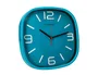 Q-connect Reloj de Pared Redondo Plástico Azul 30 cm Movimiento Silencioso