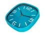 Q-connect Reloj de Pared Redondo Plástico Azul 30 cm Movimiento Silencioso